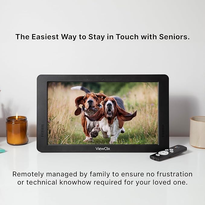 Smart Frame by ViewClix, The Digital Picture Frame with Video Calling | Share Photos & Videos | Add Captions | Designed for Grandparents | Share from Phone | 1 Month Membership Included, 15.6”
