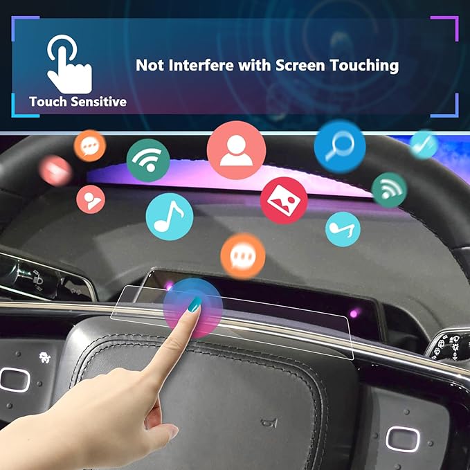 SXCY 2PCS for 2024 2025 2026 Lincoln Nautilus Screen Protector [Dash] for 2024 2025 2026 Lincoln Nautilus Accessories 2024 2025 2026 Nautilus Touch Display Screen Protector[4H Nano]