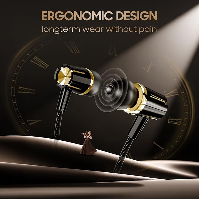 Rayleigh USB C Headphones with Microphone 3 Pack, Wired Earbuds with Heavy Bass, Type C Earphones with Noise Isolating, Compatible with iPad, Android Phones, Fits Most Type C Devices