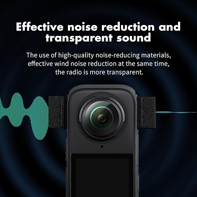 SEASKY [6 Pairs] Noise-reducing Windproof Foam Accessories for Insta360 X4 X3 X2 Gopro Hero 13/12/11//10/9 Black Sports Action Camera