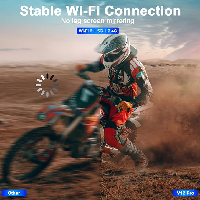 2024 Upgraded Smart Mini Projector with WiFi and Bluetooth – 4K HD Support, Auto Keystone, Electric Focus, Android 11 TV, Phone Control – Portable Home Theater for Indoor & Outdoor Movies