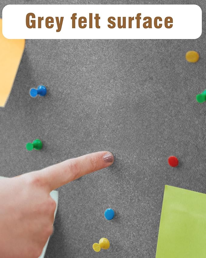 38"x28" Enclosed Bulletin Board, Lockable Weather-Resistant Aluminum Cork Noticeboard for Hospital School & Office, Black Frame w/Grey Flet