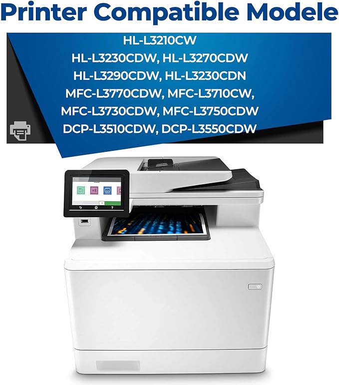 TN227 High Yield Toner Cartridge HL-L3210CW Compatible for Brother TN-227 TN 227 TN227 227 Toner Cartridges Replacement for Brother HL-L3210CW HL-L3230CDW HL-L3270 L3290 CDW MFC-L3710 Printer (4 Pack)