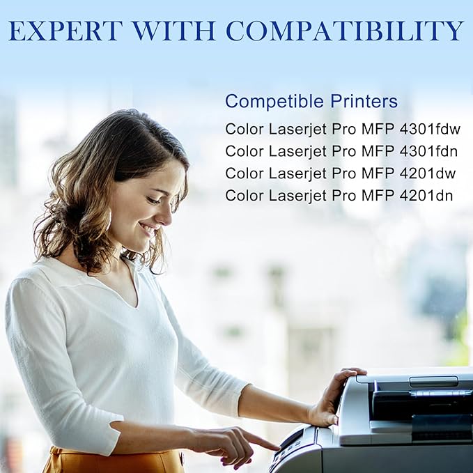 210A Toner Cartridges 4-Pack Replacement for HP 210A 210X Compatible with Color Laserje Pro MFP 4301fdw Wireless, MFP Pro 4301fdn 4201dw 4201dn,Color Pro MFP 4301 4201 Series Printers