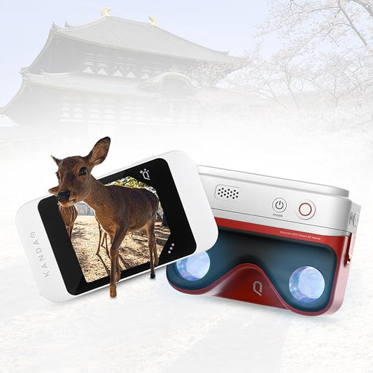 KanDao QooCam EGO - Viewer-Integrated 3D VR Camera, 24MP/8K Photos/4K 60FPS Videos Stereoscopic 3D Instant Display Camera