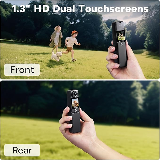 SJCAM C300 4K Pocket Action Cam with Stabilization,154° Wide FOV Video Recroding,64GB Card vlogging Camera,7h use time,30m Waterproof Body cam, Magnetic Werable Camera for Travel,Creators,Kids