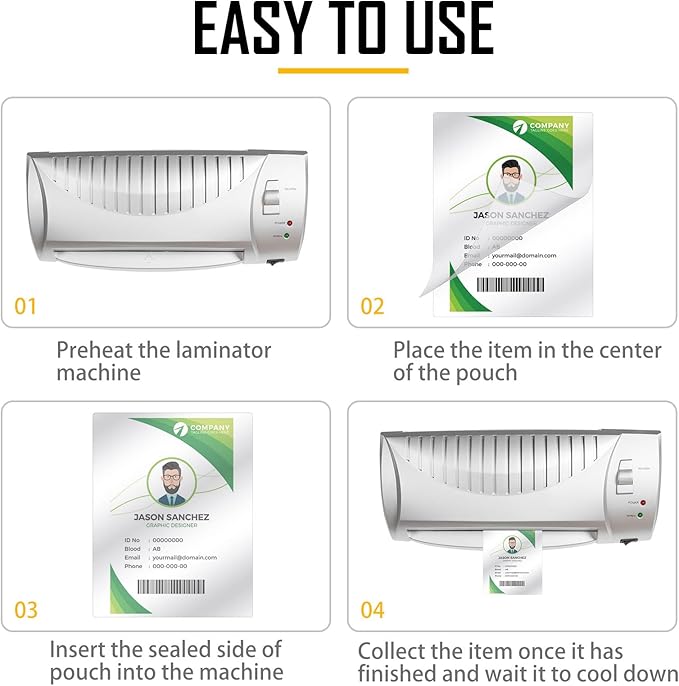 Sherr 100 Pcs 10 Mil Thermal Laminating Sheets 11 x 17 Inch Laminating Pouches 11-1/2 x 17-1/2 Inch Clear Lamination Sheets A3 Size Menu Size Hot Glossy Laminator Sleeves for Sealing