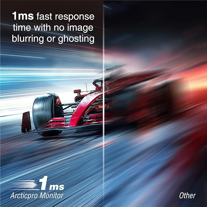 27inch 240Hz, Curved Gaming Monitor, FHD 1080p, VA Panel, 1ms Response Time Computer Monitor, Adaptive sync, 3-Sided Frameless, Ultra Slim, 99% sRGB, Bluelight Filter, HDMI & DP Ports,Black