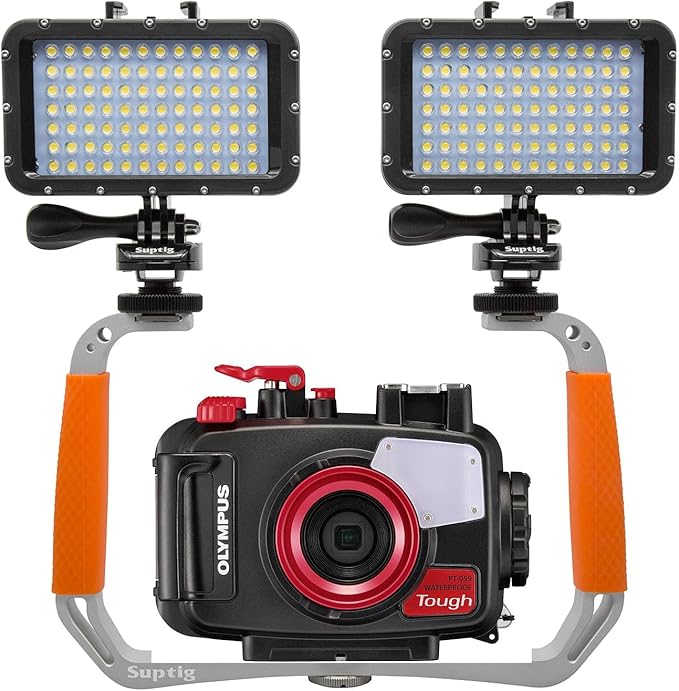Suptig Dive Rig, Action Camera Rig Compatible for Gopro Hero 13 12 11 10 9 8 7, DJI Osmo, Insta 360, Akaso, Olympus TG, Phone and More Action Camera