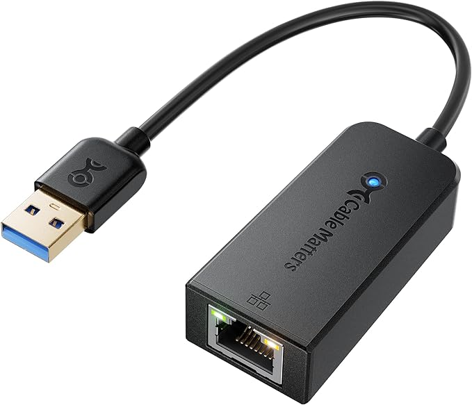 Cable Matters Plug & Play USB to Ethernet Adapter with PXE, MAC Address Clone Support (USB3.0 to Gigabit Network, Ethernet to USB Adapter for Laptop) Supporting 10/100/1000Mbps