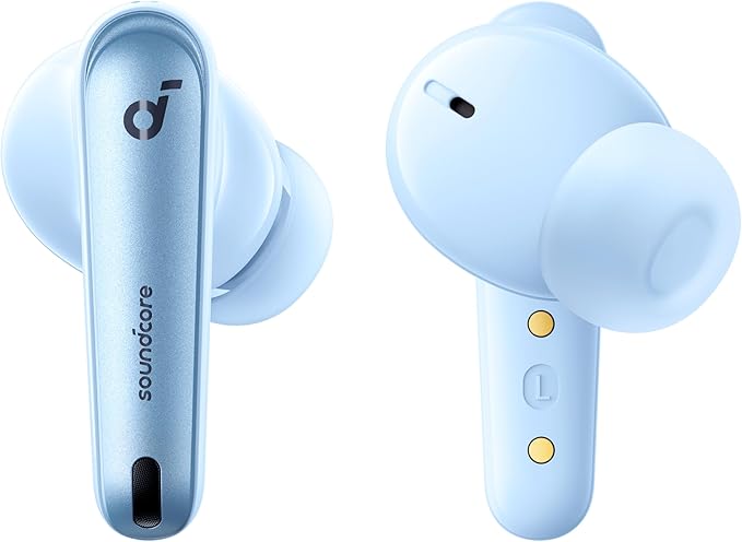 soundcore by Anker Liberty 4 NC Wireless Noise Cancelling Earbuds, 98.5% Noise Reduction, Adaptive Noise Cancelling to Ears and Environment, Hi-Res Sound, 50H Battery, Wireless Charging, Bluetooth 5.3