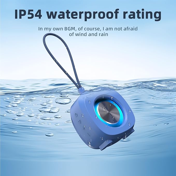Bluetooth Speaker Portable Media Players Clear Loud Stereo Sound Deep Bass Wireless Speaker With Lights TWS IPX5 Waterproof Small Speakers Long Playtime for Home/Party/Outdoor/Beach Electronic Gadgets