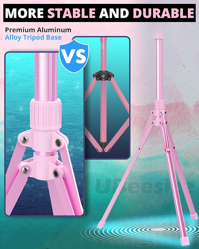 UBeesize Upgraded 12'' Ring Light with 62'' Tripod Stand and Magnetic Phone Holder,LED Selfie RingLight for iPhone with Remote,Circle Light for Tiktok/YouTube/Photography/Makeup/Live Stream Pink