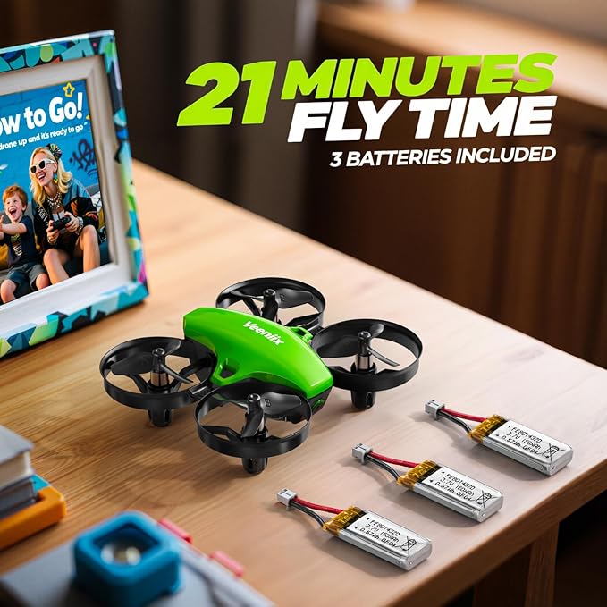 V995 Mini Drone for Kids and Beginners, Indoor Outdoor Quadcopter Plane for Boys Girls with 3D Flips,360° Rotation,Circle Fly,Auto Hover, Headless Mode and 3 Batteries,Gift for Boys and Girls