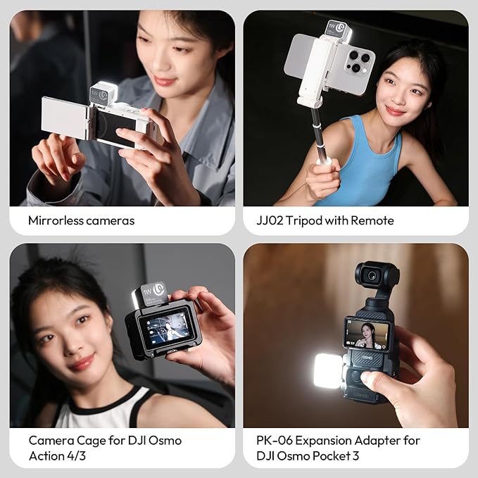 ULANZI DG01 Mini Cube Phone Light Portable LED Camera Light for DJI OSMO Pocket 3 Action Camera Sony zv-e 10 Canon r550,Support Magnetic Attraction & Type-C Charging for ULANZI JJ02 Tripod