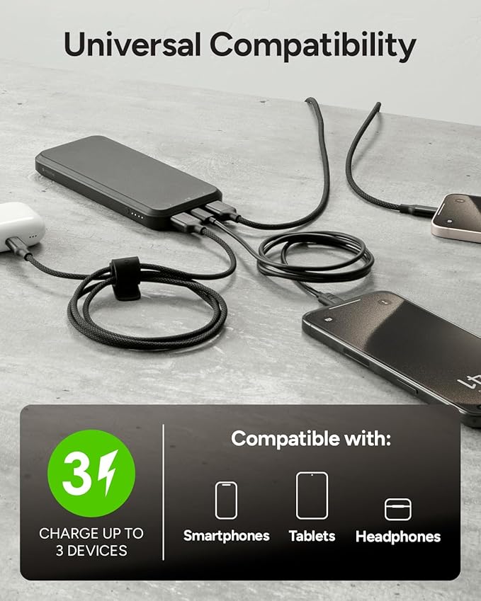 Mophie powerstation prime10 - Portable Power Bank with 10,000mAh Internal Battery, 18W USB-C PD Fast Charging, Charge 3 Devices Simultaneously, LED Power Indicator - Best Mom
