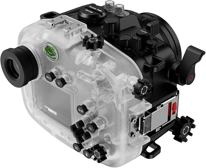 Sea Frogs Underwater Camera Case Compatible with Sony A7C-II for FE 90mm F2.8 Macro G OSS IPX8 40m/130ft Maximum Diving Depth A7C-2 Waterproof Camera Housing for Diving, Surfing, Rowing