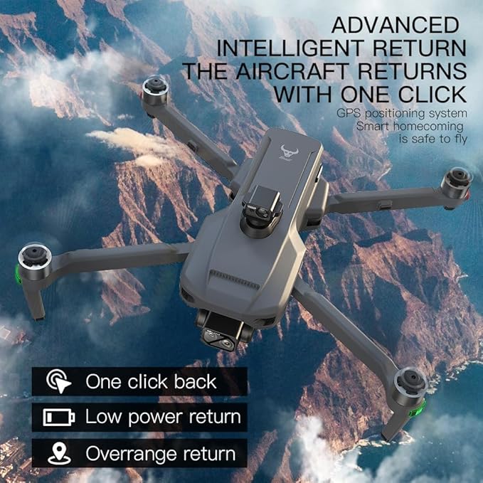 SG909 Drone with Camera 4K for Adults, 6 km Control Distance, Remote Control with Screen, 3-Axis Gimbal, 360° Obstacle Avoidance, Professional RC Quadcopter Drones, 3 Batteries