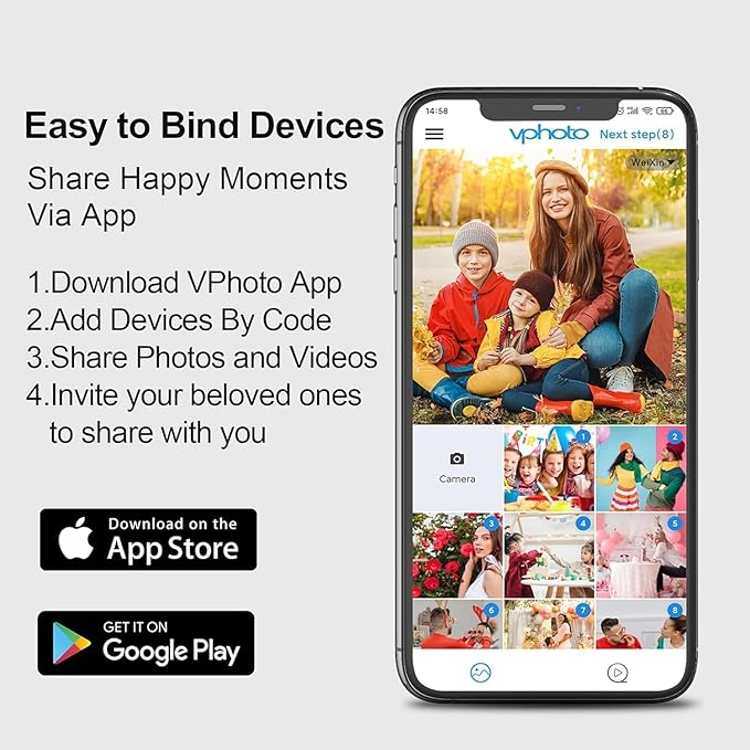 WiFi Digital Photo Frame 10.1"-Picture-Frame - 32GB Digital Frame, 1280*800 Pixels IPS Touch Screen, Auto-Rotate, Motion Sensor, Share Photos Video via App Email, Free Cloud Storage, Gift for Dad Mom