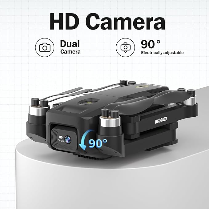 GPS Drone with Camera 4.5" LCD Screen Remote Control, FPV Drones with Professional with Auto Return Follow Me for Adult Beginner, GPS Brushless Drone Long Range Circle Fly,Carrying Case,32G SD Card