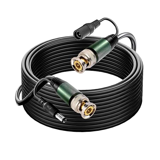 4 Pack 125ft bnc Video Power Cable, All-in-One Siamese Video and Power Security Camera CableSecurity Camera Cable Wire Cord for CCTV dvr Surveillance System