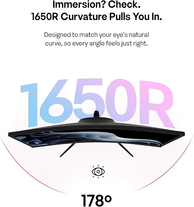 Pixio PXC279 Wave 27 inch 300Hz Refresh Rate FHD 1080p Resolution 1650R Curved Fast VA Panel 1ms GTG Response Time Adaptive Sync HDR Curved Gaming Monitor