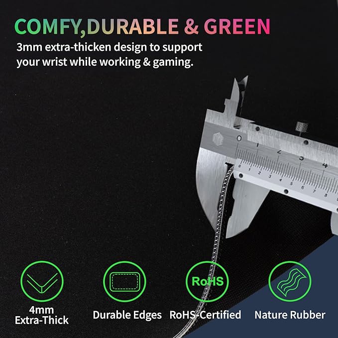 RGB Gaming Mouse Pad with Wireless Charging 15W, LED Mouse Mat 31.5 * 11.8 in, 10 Light Modes Extra Large Mousepad Non-Slip Rubber Base Computer Keyboard Mat for Gaming, MacBook, PC, Laptop, Desk