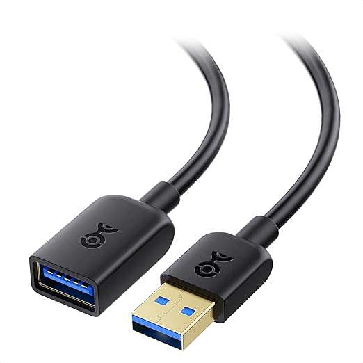 Cable Matters 2-Pack 5Gbps USB Extension Cable - 3ft, USB 3.0 Extension Cable, Male to Female USB3.0 Extender, Compatible with Webcam, VR Headset, Printer, Hard Drive, Black