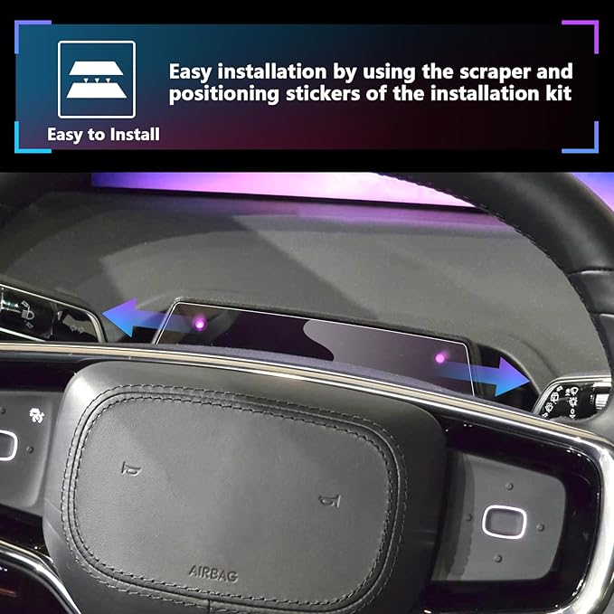 SXCY 2PCS for 2024 2025 2026 Lincoln Nautilus Screen Protector [Dash] for 2024 2025 2026 Lincoln Nautilus Accessories 2024 2025 2026 Nautilus Touch Display Screen Protector[4H Nano]