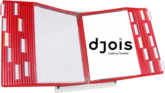 Tarifold DJOIS Desktop Reference & Display System - Durable Steel Wire Frames - Letter-Size - Expandable - Made in France (Red, 30)