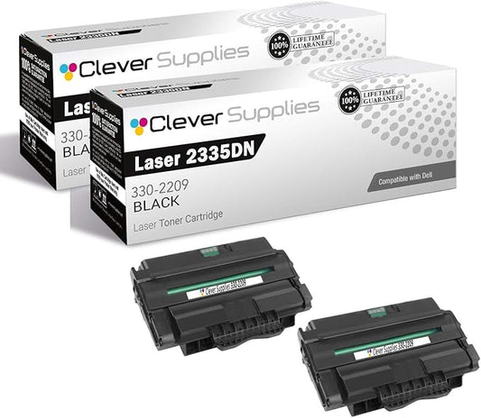 CS Replacement MICR Cartridge Compatible with Dell Laser 2335DN 330-2209 Black Laser 2335dn 2355dn MICR Cartridge 2 Pack