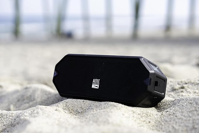Altec Lansing - HydraBlast Wireless Portable Bluetooth Speaker, IP67 Waterproof for Parties, USB C Rechargeable Outdoor Speakers with Built in Phone Charger and LED Lights, 20 Hour Playtime