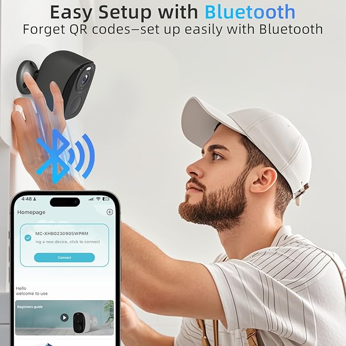 4pcs Wireless Security Cameras Outdoor,5G/2.4G Solar Cameras, 2K Battery Powered Surveillance Cameras for Outdoor Use, Color Night Vision, AI Detection, 2-Way Talk, IP65, SD/Cloud, Works Alexa