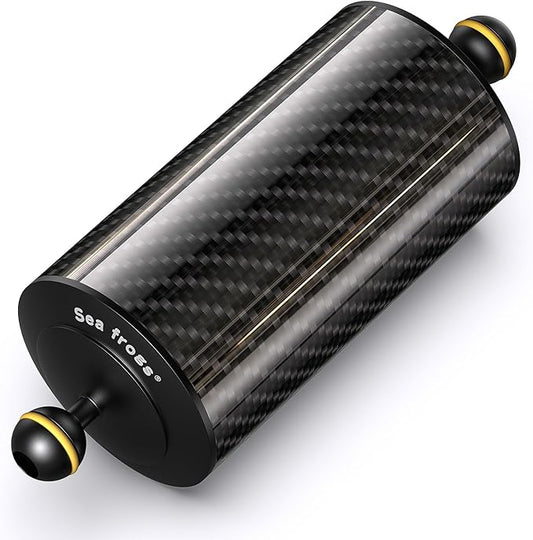 Sea frogs Carbon Fiber Float Arm D80mm, 8'', for Ultralight, Aquatic Arm, Buoyancy Provided 600g, Underwater Camera System Diving Tray Video Light/Strobe GA-10
