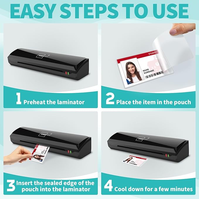 Binditek 100 Pack 10 Mil Thermal Laminating Pouches, 2.5 x 4.25 Inches with Hole and Loops, for Luggage Tags, Ultra Clear, Heat Seal, Glossy, for Office and Home Use