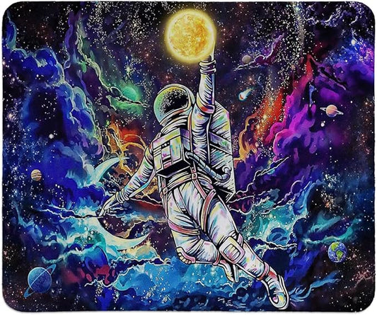 hold fizz Gaming Space Astronaut Mouse Pad, Small Cool Galaxy Gamer Mouse Pad, Cool Gaming Mousepad Accessories for Desk, Laptop, Computer, Office, Boys Kids Room Decor, 9.5x7.9 Inch