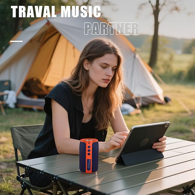 Bluetooth Speaker,MusiBaby Portable Wireless Speakers,Waterproof,Outdoor Speaker with Stereo Sound,Booming Bass,Dual Pairing,Bluetooth 5.3,24H Play,Speakers for Home,Party,Travel,Gifts