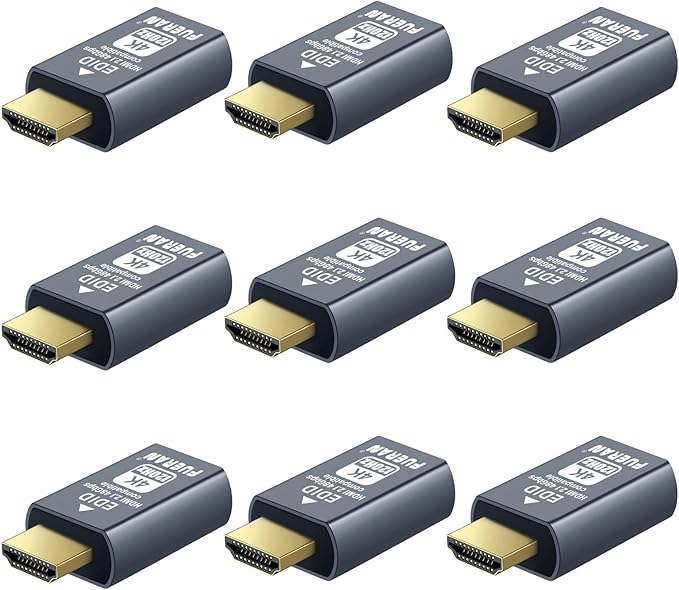 4K 120Hz HDMI 2.1 Dummy Plug – High-Resolution Virtual Display Emulator for PC, VR Headsets & Cryptocurrency Mining EDID Headless Ghost Display Adapter (4K/120Hz-9P)