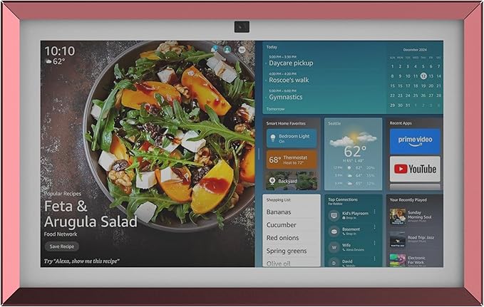 Aluminum Alloy Decorative Frame for Echo Show 15 (Champagne Golden)