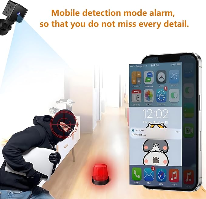 4K Wireless Wifi Security Camera Mini Home Indoor Outdoor Camera, Smart Home Camera Small Nanny Cam House Office Cameras Mobile Phone APP Remote, 150 Wide Angle Night Vision Motion Detection Cams