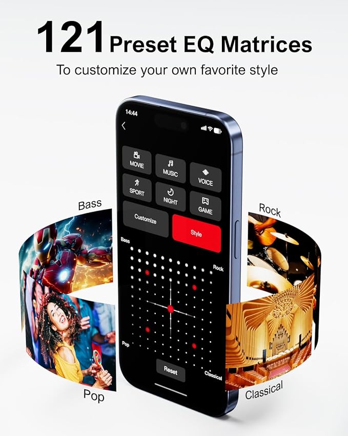 ULTIMEA 7.1ch Soundbar with Wireless Subwoofer, Virtual Surround Sound System for TV, App Control, 410W Peak Power, Sound bar for TV, 4 Wired Surround Speakers, Home Theater Sound System Poseidon D70