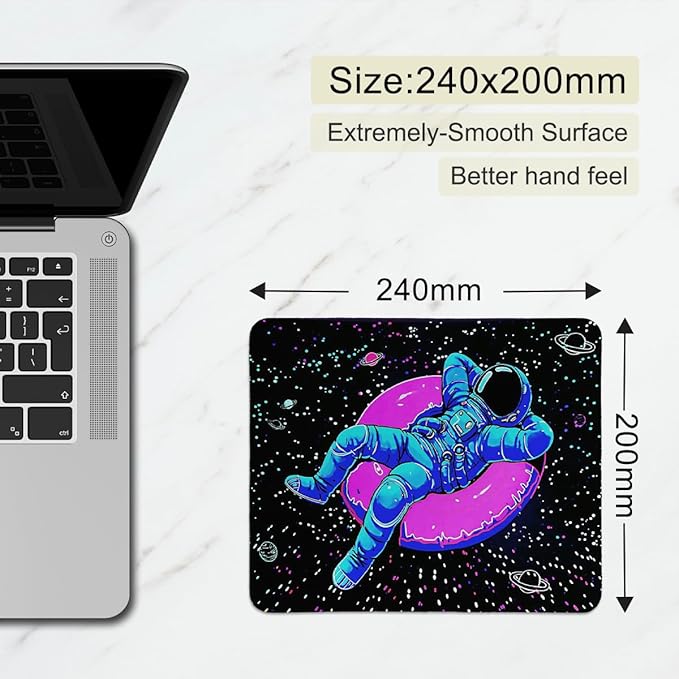 hold fizz Gaming Astronaut Space Mouse Pad, Small Cool Galaxy Gamer Mouse Pad, Cool Gaming Mousepad Accessories for Desk, Laptop, Computer, Office, Boys Kids Room Decor, 9.5x7.9 Inch