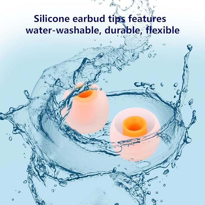 Earbud Replacement Tips Silicone Earbud Tips Earbud Covers Fit for in-Ear Headphones (Inner Hole 3.8mm -5.1mm) Earbud Rubber Tips Eartips 9 Pairs S/M/L
