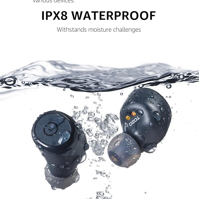 TOZO T10 Wireless Earbuds Bluetooth 5.3 Headphones, App Customize EQ, Ergonomic Design, 55H Playtime, Wireless Charging Case, IPX8 Waterproof Sound in-Ear Headset, 2025 New Version