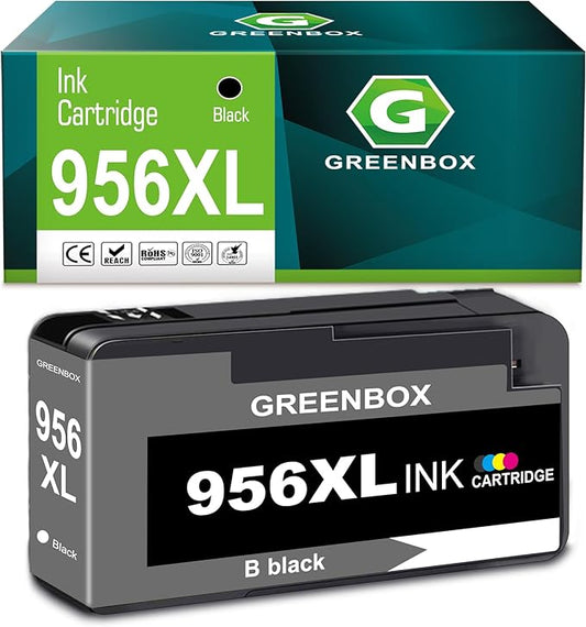 GREENBOX Remanufactured 956XL Ink Cartridge Replacement for HP 956 XL 956 L0R39AN for OfficeJet Pro 7720 7740 8210 8216 8702 8710 8715 8720 8725 8730 8740 Printer (3,000 Pages High Yield, 1 Black)