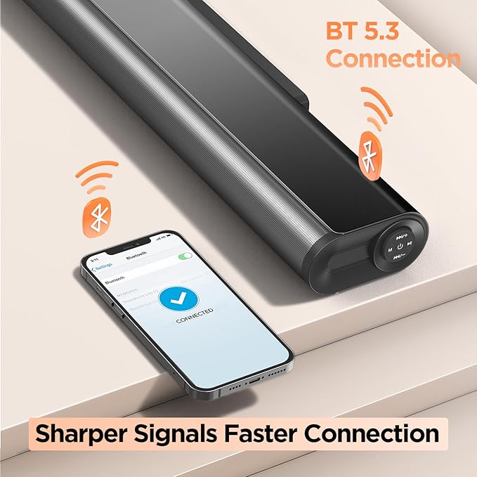 Hiwill 2.2ch Dolby Soundbar for Smart TV, 200W Peak Power, 6 Drivers - 2 SUBWOOFER/ 2 Tweeter Build-in, Deep Bass/Clear Voice, 3D Surround Speakers w/HDMI ARC/Opt/BT 5.3, TV/PC Sound Bar-35.4" Long