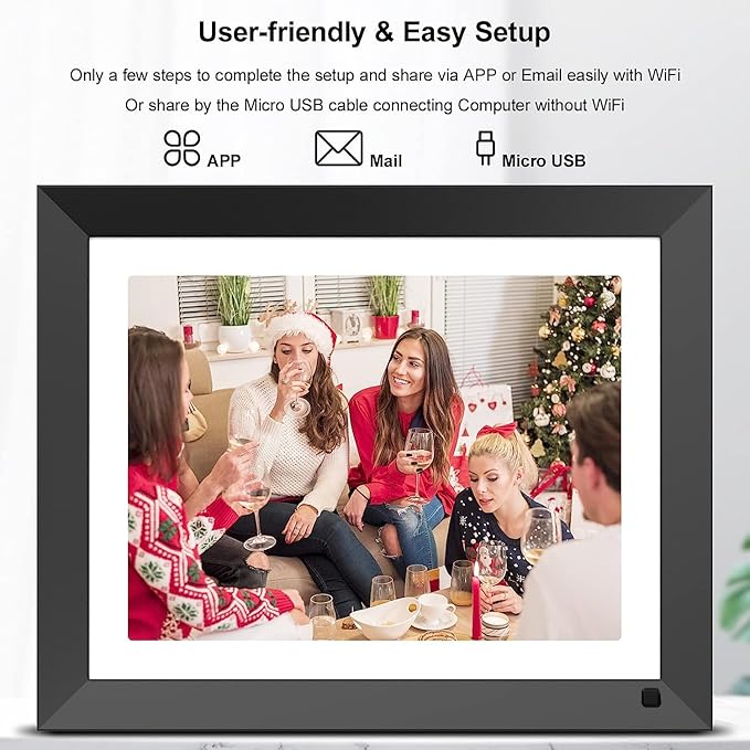FULLJA 2K 32GB 11-inch Wireless Digital Picture Frame - Smart Digital Photo Frame with IPS Touch Screen, Full Functions, Easily Share Photos/Video Clips via App, Gifts for Christmas