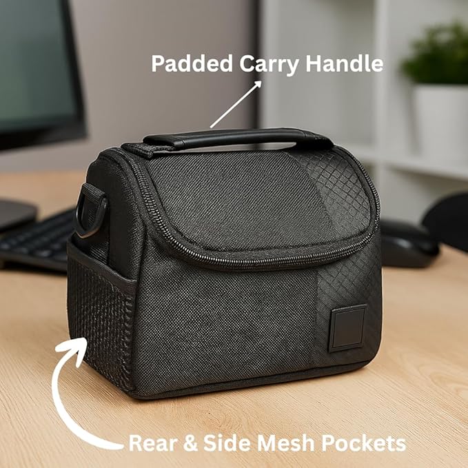 Acuvar Small Soft Padded Camera Bag for Canon, Sony, Olympus, & Samsung, DSLR Camera Bag Small, Camera Equipment Carrying Case, Gadget Bag With Shoulder Strap, Lightweight Case, Crossbody Camera Case