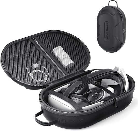 APEXINNO Large Carrying Case for Meta Quest 3, Quest 3S, Oculus Quest 2, and Apple Vision Pro – Hard Travel & Storage Bag Fits VR Headset with Elite Strap and Accessories