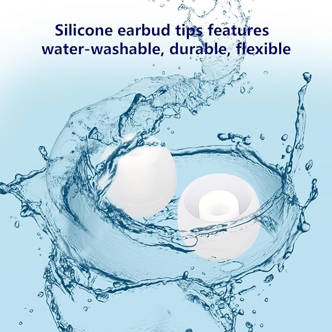 Earbud Replacement Tips Silicone Earbud Tips Ear Tips Fit for in-Ear Headphones (Inner Hole 3.8mm -5.1mm) Earbud Rubber Tips Earbud Covers 9 Pairs